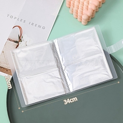 80 Pockets Transparent Jewelry Storage Book, with  Zip Lock Bags, Jewelry Storage Organizer for Rings Necklaces Bracelets Earrings Jewelry Beads, Clear, 34x20cm(PW-WG41141-02)