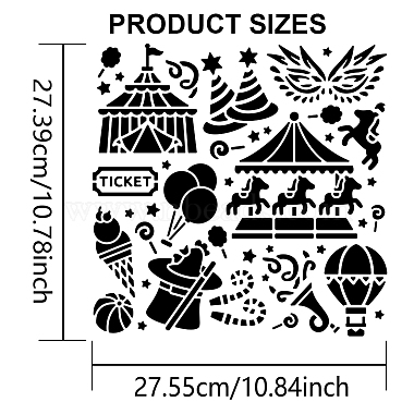 US 1Pc PET Hollow Out Drawing Painting Stencils(DIY-MA0003-21E)-2