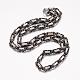 201 Stainless Steel Byzantine Chain Necklaces(NJEW-K062-01C3-8mm)-1