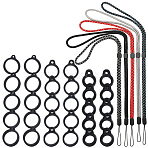 5Pcs 5 Colors Polyester Neck Strap, Anti-Lost Vape Pen Lanyard Strap, with 3 Style Silicone Pendant, Mixed Color(DIY-GF0008-13)
