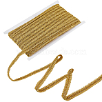 Polyester Centipede Lace Ribbon, for Garment Accessories, Goldenrod, 5/8 inch(15mm), about 13.12 Yards(12m)/Card(OCOR-WH0088-43A-01)