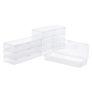 Empty Polypropylene (PP) Storage Containers Box Case, with Lids, Rectangle, Clear, 12x4.5x1.9cm, Inner Size: 11.7x4.1cm, 12pcs/set(CON-OC0001-02)