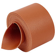 2M Flat Double Face Lychee Pattern Imitation Leather Band, Chocolate, 50x1.8mm, about 2.19 Yards(2m)/Roll(LC-WH0010-01C-04)