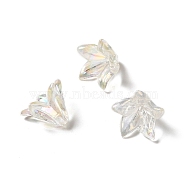 Transparent Acrylic Bead Caps, Lily Flower, Clear AB, 16x12mm, Hole: 1.2mm, 825pcs/500g(OACR-H016-05A)