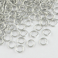 Aluminum Wire Open Jump Rings, Silver, 10x1.0mm, about 16000pcs/1000g(ALUM-R005-1.0x10-01)