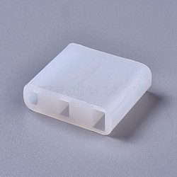 Silicone Molds, Resin Casting Molds, For UV Resin, Epoxy Resin Jewelry Making, Cuboid, White, 37x44x14mm(DIY-F041-26A)