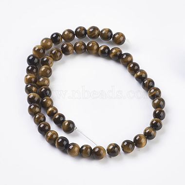 Chapelets de perles d'œil de tigre naturel(G-C076-4mm-1B)-2