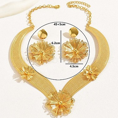Flower Iron Wedding Jewelry Sets for Women(MH3455-1)-3