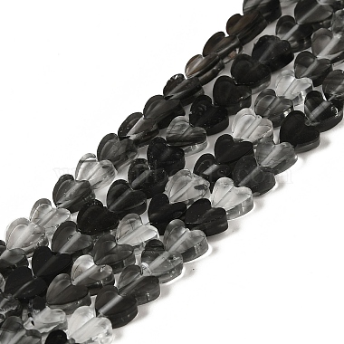 Black Heart Lampwork Beads