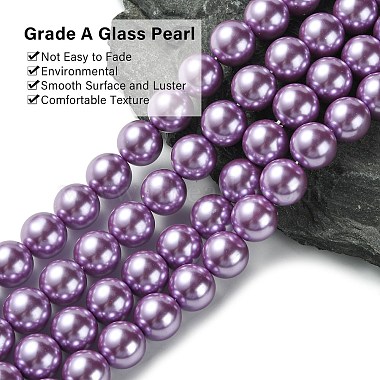 brins de perles rondes en verre teinté écologique(HY-A002-12mm-RB056)-3