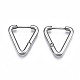 boucles d'oreilles créoles triangulaires en acier inoxydable anti-ternissement 201(STAS-S103-29P)-1