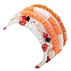 5pcs 5 ensemble de bracelets extensibles en perles de verre et crâne turquoise synthétique teint en argile polymère et perles de verre(BJEW-JB09430)-5