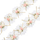 2 Yards Embroidery Polyester Flower Lace Trim Ribbon(OCOR-GF0001-96)-1