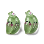 Cartoon Transparent Resin Cabochons, Imitation Vegetable, Chili, 8x4.5x2.5mm(CRES-R459-01B)