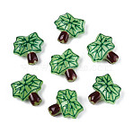 Handmade Lampwork Enamel Beads, Tree, Medium Sea Green, 20~21x20~21.1x8.9~9.2mm, Hole: 0.9~1.2mm(LAMP-T023-21C)
