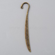 Alloy Hair Sticks, with Loop, Hair Accessories for Women, Antique Bronze, 120x20.5x3.5mm, Hole: 2.6mm(MRMJ-WH0077-103C)