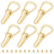 WADORN 6 Sets Alloy Package Clasp, with Iron Screw, for DIY Accessories, Light Gold, 6.6x3.15x1.4cm, Hole: 2.4mm(PURS-WR0001-06)