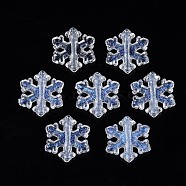 Transparent Acrylic Beads, Glitter Powder, Snowflake, Clear, 12x11.5x2.5mm, Hole: 1.5mm, about 215pcs/43g(X-OACR-N008-101)