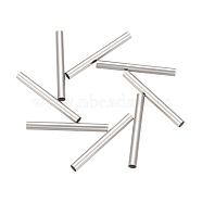 304 Stainless Steel Tube Beads, Stainless Steel Color, 30x3mm, Hole: 2.7mm(STAS-G071-35P)