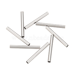 Tarnish Resistant 304 Stainless Steel Tube Beads, Stainless Steel Color, 30x3mm, Hole: 2.7mm(STAS-G071-35P)