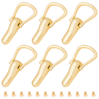 WADORN 6 Sets Alloy Package Clasp, with Iron Screw, for DIY Accessories, Light Gold, 6.6x3.15x1.4cm, Hole: 2.4mm