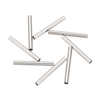 304 Stainless Steel Tube Beads, Stainless Steel Color, 30x3mm, Hole: 2.7mm