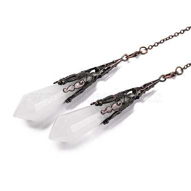 Natural Quartz Crystal Pointed Dowsing Pendulum Big Pendants(G-H285-06R-A25)-2