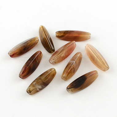 Perles acryliques imitation pierre précieuse de riz(X-OACR-R035-M)-2