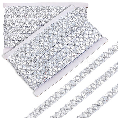 Sparkle Polyester Wavy Lace Trim Ribbon(OCOR-WH0082-563A)-1