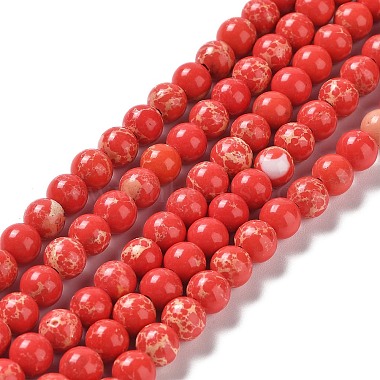 6mm Red Round Regalite Beads