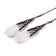 Natural Quartz Crystal Pointed Dowsing Pendulum Big Pendants(G-H285-06R-A25)-2