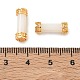 Brass Pave White Shell Beads(KK-D113-03G)-3