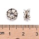 Les accessoires de bijoux bouddhistes lotus de style tibétain doubles caps verso(PALLOY-O042-03)-3