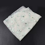 Polyester Gauze Fabric, Heart Pattern Paillette Fabric, for DIY Bag Clothing Accessories, White, 1200x1mm(AJEW-WH0314-636C)