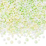 2 Sets Plastic Beads, No Hole, Round, Light Green, 3~7.5mm, about 750~1000pcs/set(KY-SC0002-24B)
