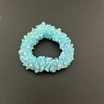 Bling Bling Resin Rhinestone Hollow Heart Beads, Turquoise, 44x40x12mm(RESI-WH0080-01F)