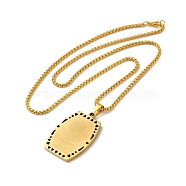 Word Tag 201 Stainless Steel Pendant Necklace with Iron Box Chains, Golden, 23.94 inch(60.8cm)(NJEW-D048-02G)