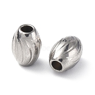 Non-Tarnish 201 Stainless Steel Beads, Barrel, Stainless Steel Color, 7x5mm, Hole: 1.8mm(STAS-G298-07C-P)