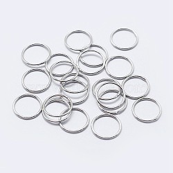 925 Sterling Silver Round Rings, Soldered Jump Rings, Platinum, 3x0.7mm, Inner Diameter: 1.5mm(STER-F036-03P-0.7x3)