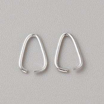 925 Sterling Silver Triangle Jump Rings, Fit for Top Drilled Beads, Silver, 7x5x0.5mm, Inner Diameter: 6x4mm