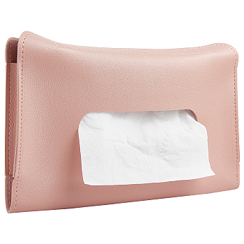 Gorgecraft Imitation Leather Car Tissue Bag, Rectangle, Pink, 233x151x13.5mm