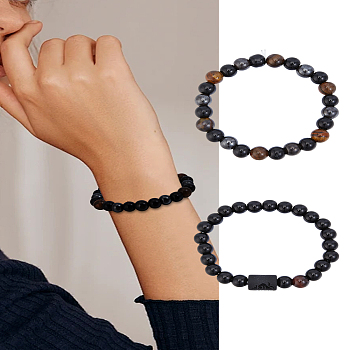 Natural Mixed Gemstone Stretch Bracelets, Constellations Theme Bracelet, Taurus, Inner Diameter: 2-3/8 inch(6cm)
