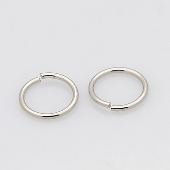 304 Stainless Steel Open Jump Rings Jump Rings, Stainless Steel Color, 20 Gauge, 10x0.8mm, Inner Diameter: 8.4mm