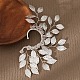 Alloy Leaf Cuff Earrings(EJEW-P246-02S)-1