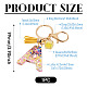 Alloy Resin Polygon Keychains(KEYC-TADJ0002-03G-A)-2