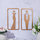 gorgecraft 2 ensembles 2 styles panneaux publics de porte de salle de bain en acrylique(AJEW-GF0007-61B)-4