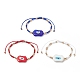 3Pcs 3 Color Evil Eye Lampwork & Glass Seed Braided Bead Bracelets Set for Women(BJEW-JB09250)-1