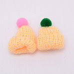 Handmade Wool Woven Hat Decoration, DIY Craft Decoration, Moccasin, 45x25mm, Inner Diameter: 10mm.(DIY-WH0176-47I)