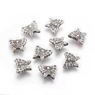 CCB Plastic Beads, Butterfly, Antique Silver, 13x15x5mm, Hole: 1.5mm(CCB-J028-63AS)