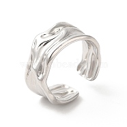 Non-Tarnish 304 Stainless Steel Twist Open Cuff Ring for Women, Stainless Steel Color, US Size 7 1/2(17.8mm)(X-RJEW-E063-24P)